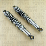 Chrome Rear Shock Absorbers: Suzuki TS125 TS 125 (1973-1982) - Heavy Duty