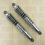 Chrome Rear Shock Absorbers: Suzuki TS185 TS 185 (1973-1981)