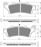 Ceramic Rear Brake Pads: Honda ST1100 ST 1100 (1996-2002)