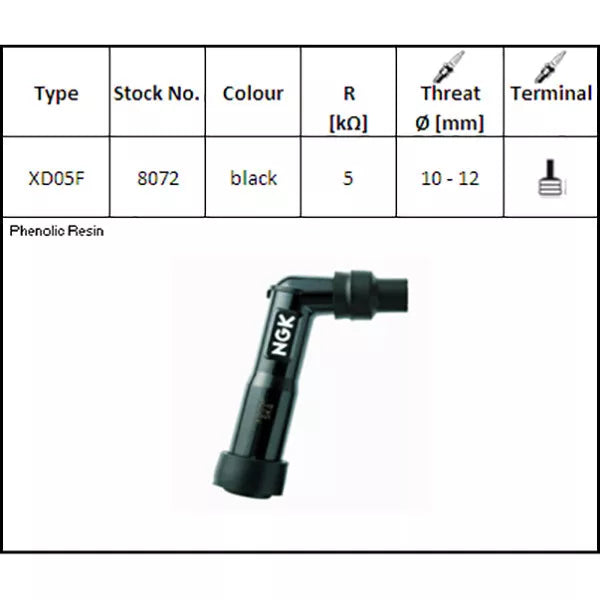 NGK Spark Plug Cap - XD05F – Square Motorcycle Parts