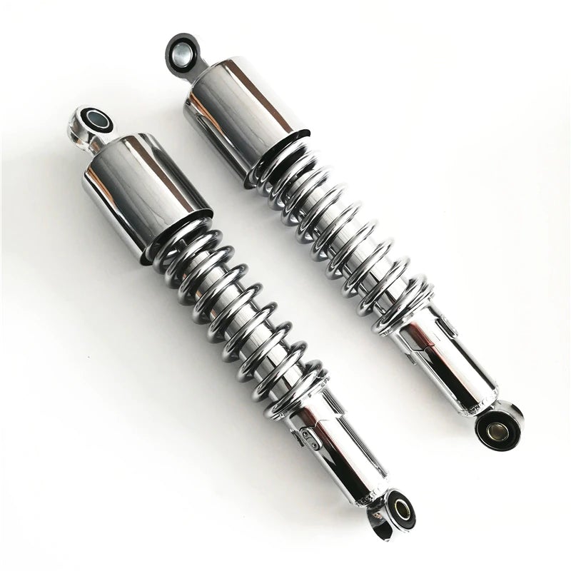 Chrome Rear Shock Absorbers: Kawasaki Z1 (900) (1973-1975) - 365mm