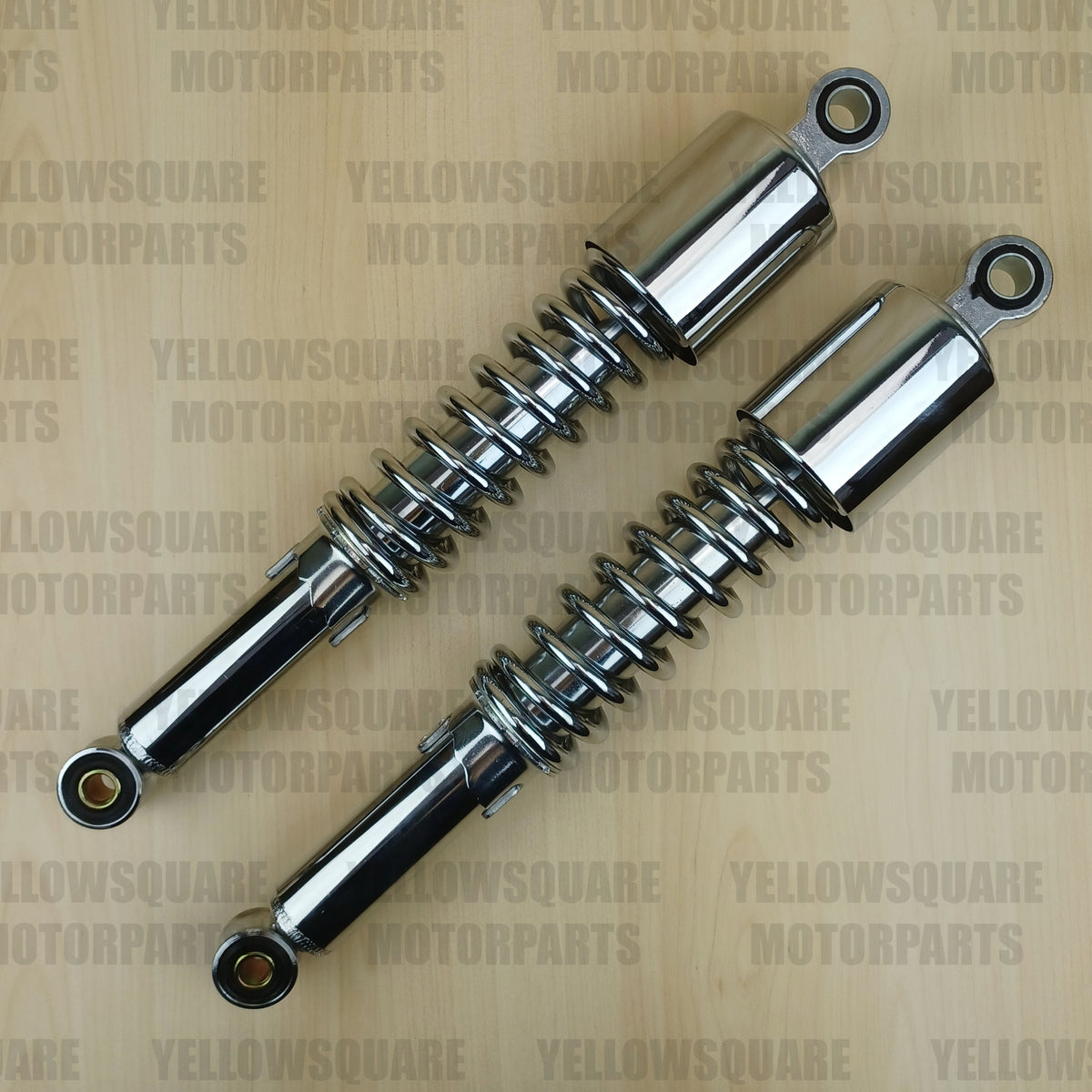 Chrome Rear Shock Absorbers: Kawasaki Z1 (900) (1973-1975) - 365mm