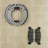Front Brake Pads and Rear Brake Shoes: Yamaha DT175 DT 175 (1999)
