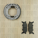 Front Brake Pads and Rear Brake Shoes: Yamaha XVS250 XVS 250 (2001-2004)