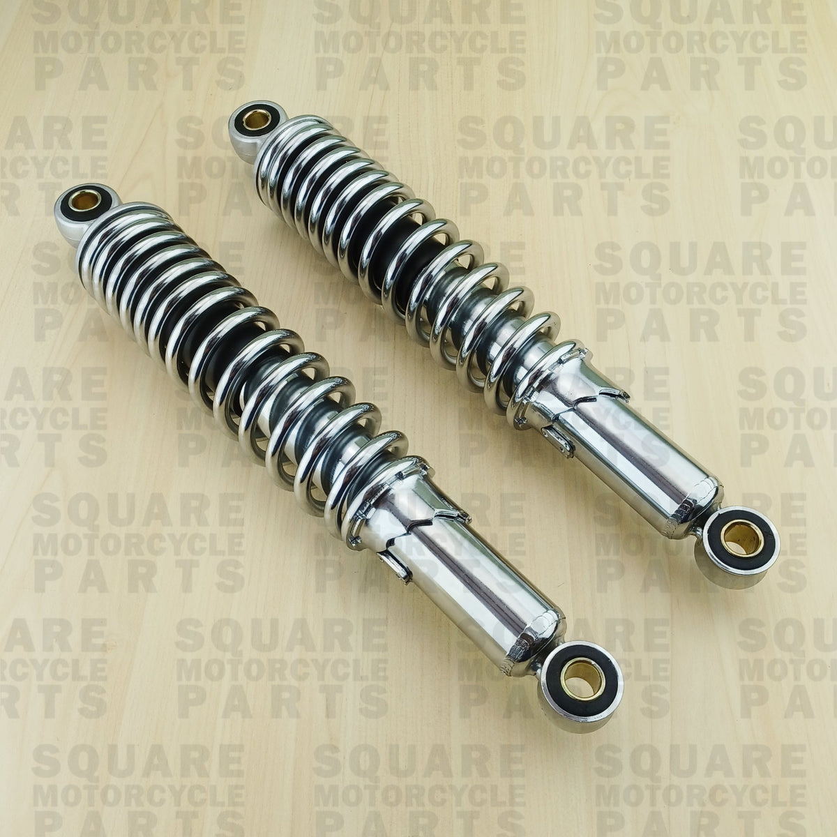 Chrome Rear Shock Absorbers: Suzuki TS50 TS 50 (1980-1983) - Heavy Dut ...