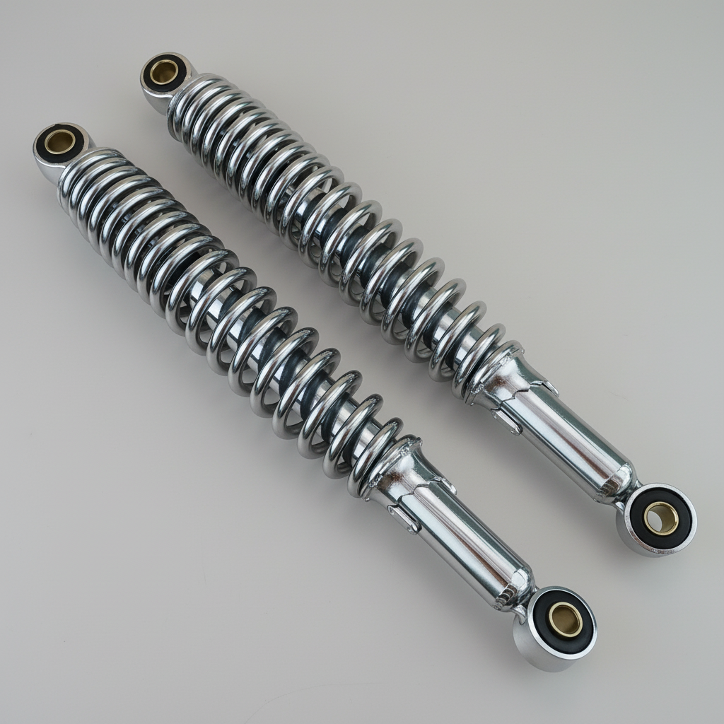 Chrome Rear Shock Absorbers: Yamaha SR125 SR 125 (1982-1996) – Square ...