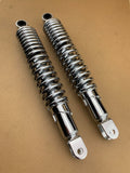 Chrome Rear Shock Absorbers: Honda CB750 CB 750 (1969-1978) - 335mm No Shroud