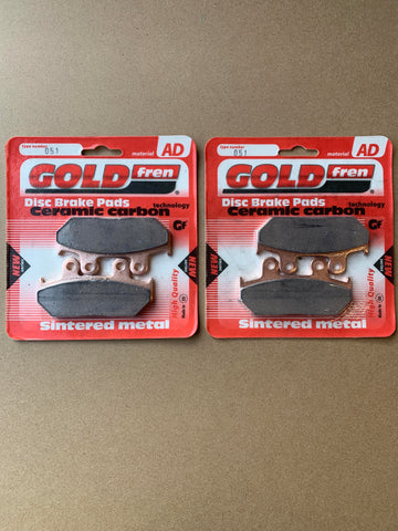 Goldfren AD Front Brake Pads Set: Honda CBR1000 CBR 1000 (1987-1988)