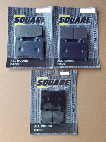 Front and Rear Brake Pads Set: Yamaha TDM850 TDM 850 (1996-2001)