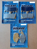Ceramic Front and Rear Brake Pads Set: Kawasaki ZX-9R ZX 9R (1996-2001)
