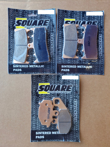 Sintered Metallic Front and Rear Brake Pads Set: Kawasaki ZX-6R ZX 6R (1998-2002)