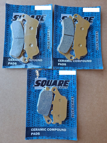 Ceramic Front and Rear Brake Pads Set: Honda CBF600 CBF 600 (2008-2009)