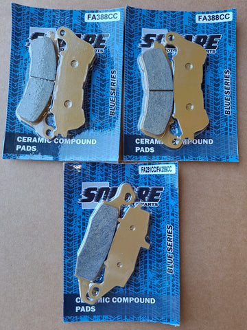 Ceramic Front and Rear Brake Pads Set: Suzuki VLR1800 VLR 1800 (2008-2013)