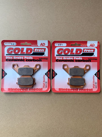 Goldfren AD Front Brake Pads Set: Kawasaki KEF300 KEF 300 (1995-2003)