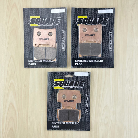 Sintered Metallic Front and Rear Brake Pads Set: Yamaha FZR400 FZR 400 (1986)