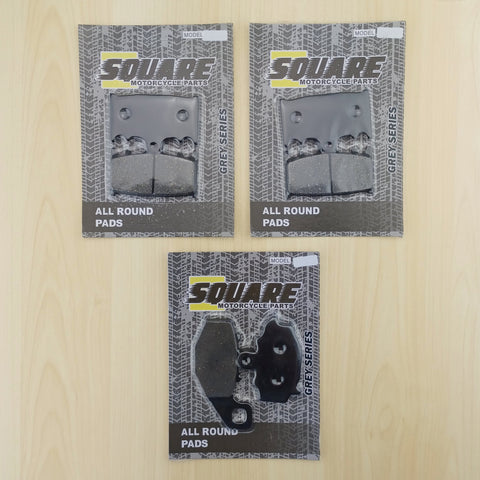 Front and Rear Brake Pads Set: Kawasaki ZR400 ZR 400 (1996-2001)