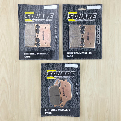 Sintered Metallic Front and Rear Brake Pads Set: Suzuki GSF650 GSF 650 (2007-2016)