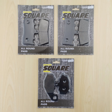 Front and Rear Brake Pads Set: Kawasaki ZX-9R ZX 9R (1996-2001)
