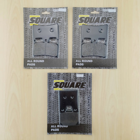 Front and Rear Brake Pads Set: Yamaha XJR1300 XJR 1300 (2000)