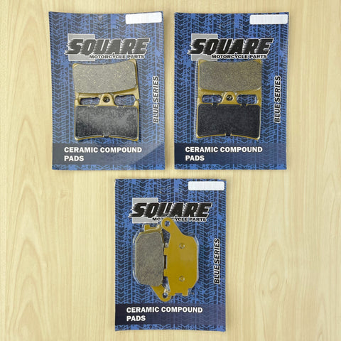 Ceramic Front and Rear Brake Pads Set: Yamaha YZF-R6 YZF R6 (2003-2014)