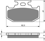 Goldfren AD Rear Brake Pads: Suzuki DR250 DR 250 (1990-2000)