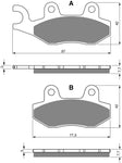 Goldfren AD Front Brake Pads: Suzuki DR250 DR 250 (1990-1995)