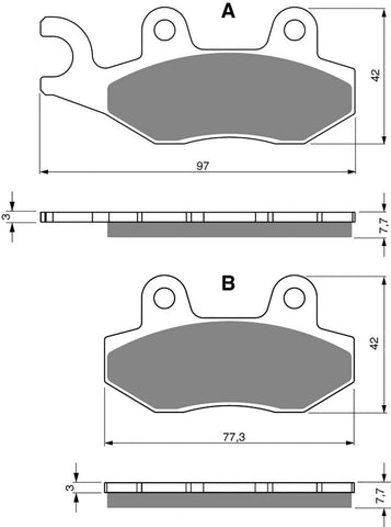 Goldfren AD Front Brake Pads Yamaha XTZ125 XTZ 125 (2003-2010)