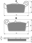 Goldfren AD Rear Brake Pads: Yamaha YZ125 YZ 125 (1998-2002)