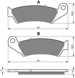 Goldfren AD Brake Pads: AD004 ≈ FA125 / VD139 /161 / FDB495 / SBS603