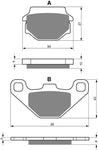 Goldfren AD Front Brake Pads: Suzuki ZR50 ZR 50 (1981-1987)