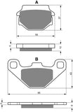 Goldfren AD Front Brake Pads: Suzuki ZR50 ZR 50 (1981-1987)