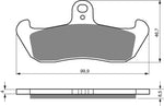 Goldfren AD Front Brake Pads: Yamaha TDR125 TDR 125 (1991-1992)