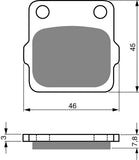 Goldfren AD Rear Brake Pads: Yamaha YFM660 YFM 660 (2001-2005)