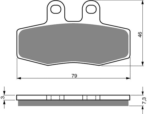 Goldfren AD Brake Pads: AD010 ≈ FA113 / FA256 / VD152 / FDB438 / SBS108