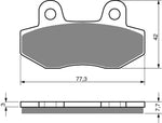 Goldfren AD Front Brake Pads: Honda NSR80 NSR 80 (1988-1992)