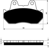 Goldfren AD Brake Pads: AD012 ≈ FA069/3 / VD123/3 / VD123/4 / SBS542 / SBS160