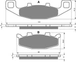 Goldfren AD Front Brake Pads: Kawasaki GPX250 GPX 250 (1988-1995)