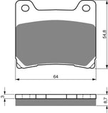 Goldfren AD Front Brake Pads: Yamaha SRX400 SRX 400 (1985-1987)
