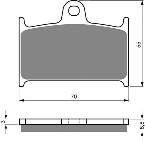 Goldfren AD Brake Pads: AD017 ≈ FA145 / VD343 / FDB557 / SBS624