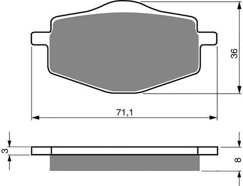 Goldfren AD Brake Pads: AD018 ≈ FA101 / VD239 / FDB383 / SBS575 / SBS107