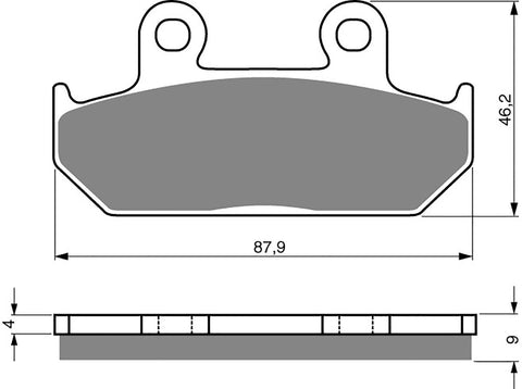 Goldfren AD Front Brake Pads: Honda GB250 GB 250 (1989-1997)