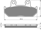 Goldfren AD Front Brake Pads: Honda CD250 CD 250 (1988-1989)