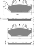 Goldfren AD Front Brake Pads: Yamaha XT600 XT 600 (1990-2002)