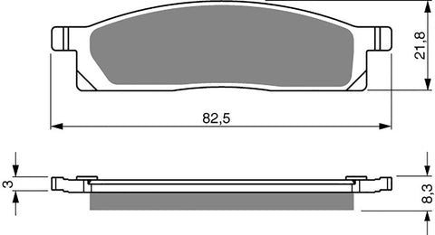 Goldfren AD Brake Pads: AD034 ≈ FA119 / VD244 / FDB453 / SBS589