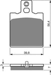 Goldfren AD Rear Brake Pads: Yamaha TZR125 TZR 125 (1992-1995)