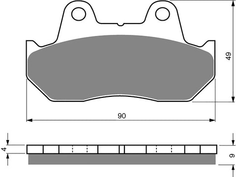 Goldfren AD Brake Pads: AD049 ≈ FA069/2 / VD123/2 / FDB244R / SBS572