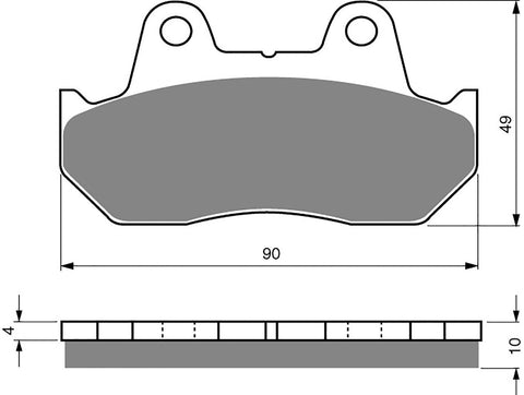 Goldfren AD Brake Pads: AD050 ≈ FA069 / VD123 / FDB244 / SBS542
