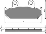 Goldfren AD Front Brake Pads: Honda NV600 NV 600 (1993-1994)
