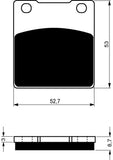 Goldfren AD Brake Pads: AD053 ≈ FA161 / FA058 / VD327/2 / VD416 / SBS556