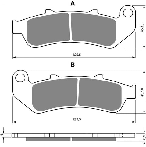 Goldfren AD Brake Pads: AD055 ≈ FA189 / VD164 / FDB2002 / SBS685